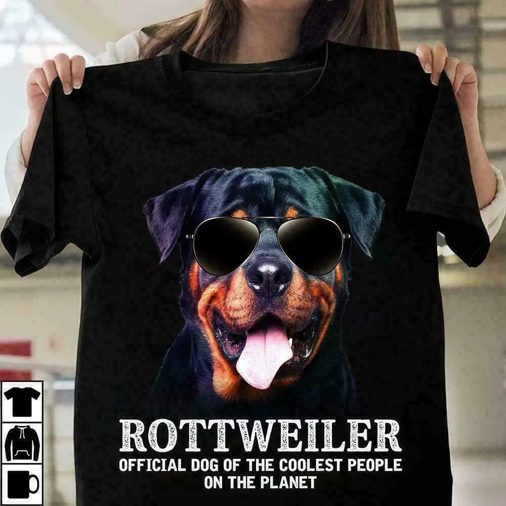 Rottweiler Dog of The The Coolest People. Dog Lovers Gift T-Shirt. Summer Cotton Short Sleeve O-Neck Mens T Shirt New S-3XL