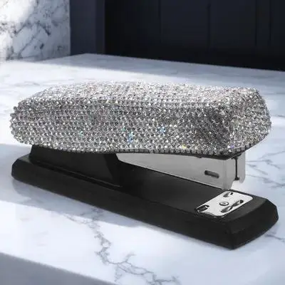 exquisite-rhinestone-small-stapler-sturdy-iron-construction-non-fading-color-compact-stapler-for-office-desk-school-travel