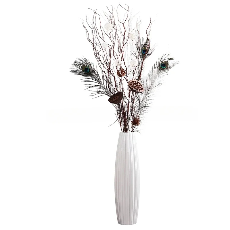 

Nordic Style Floor Stand Pot Flowers Ceramic Interior Hydroponic White Wall