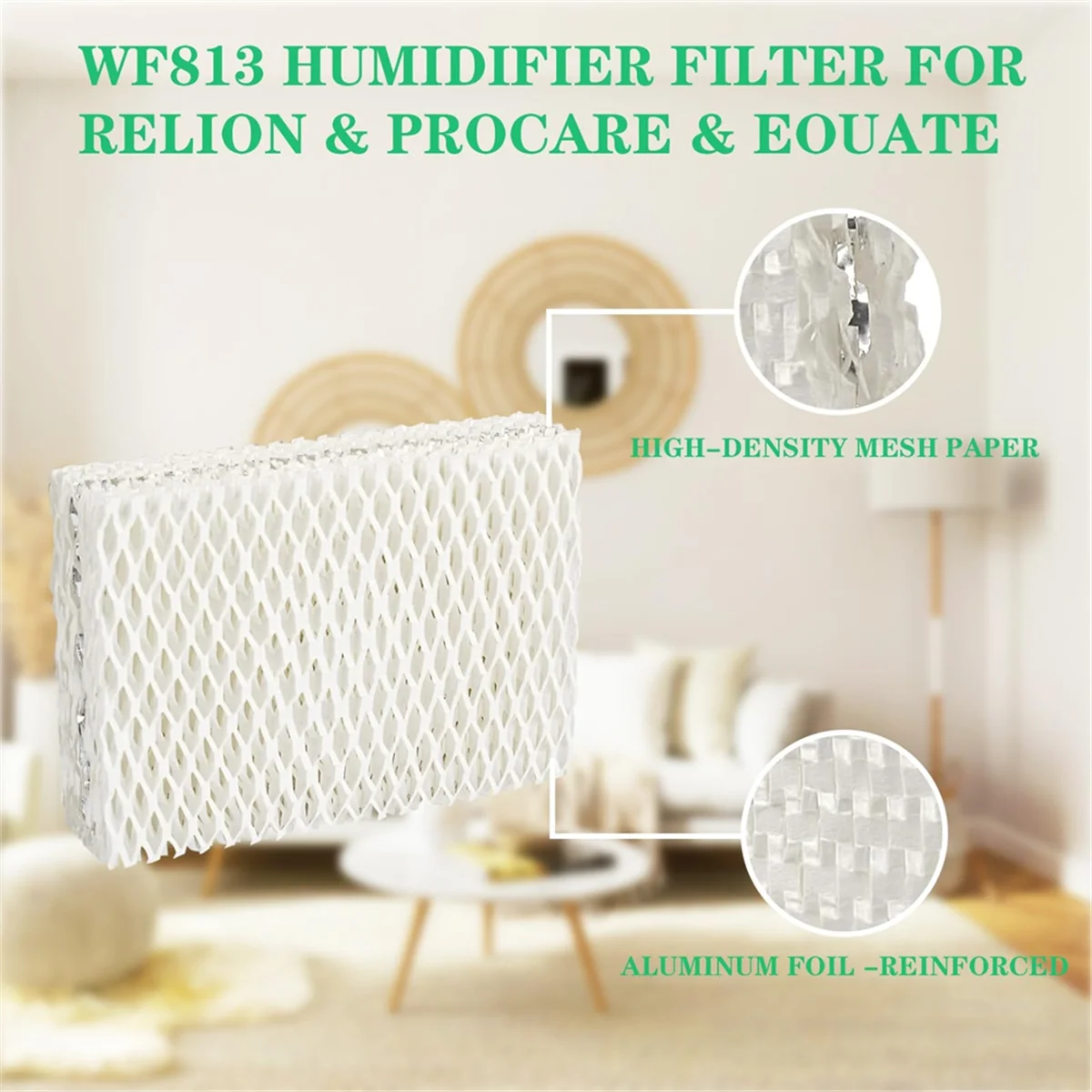 A20M WF813 Luftbefeuchterfilter Ersatz kompatibel für EQWF813 PCWF813 Relion RCM832 Cool Mist Luftbefeuchterfilter