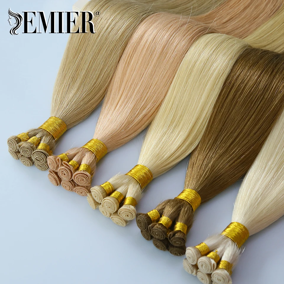 غير مرئية اليد تعادل لحمة وصلات شعر 100% شعر بشري لعذراء 100 جرام/قطعة البرازيلي مستقيم خياطة في حزم اليدوية