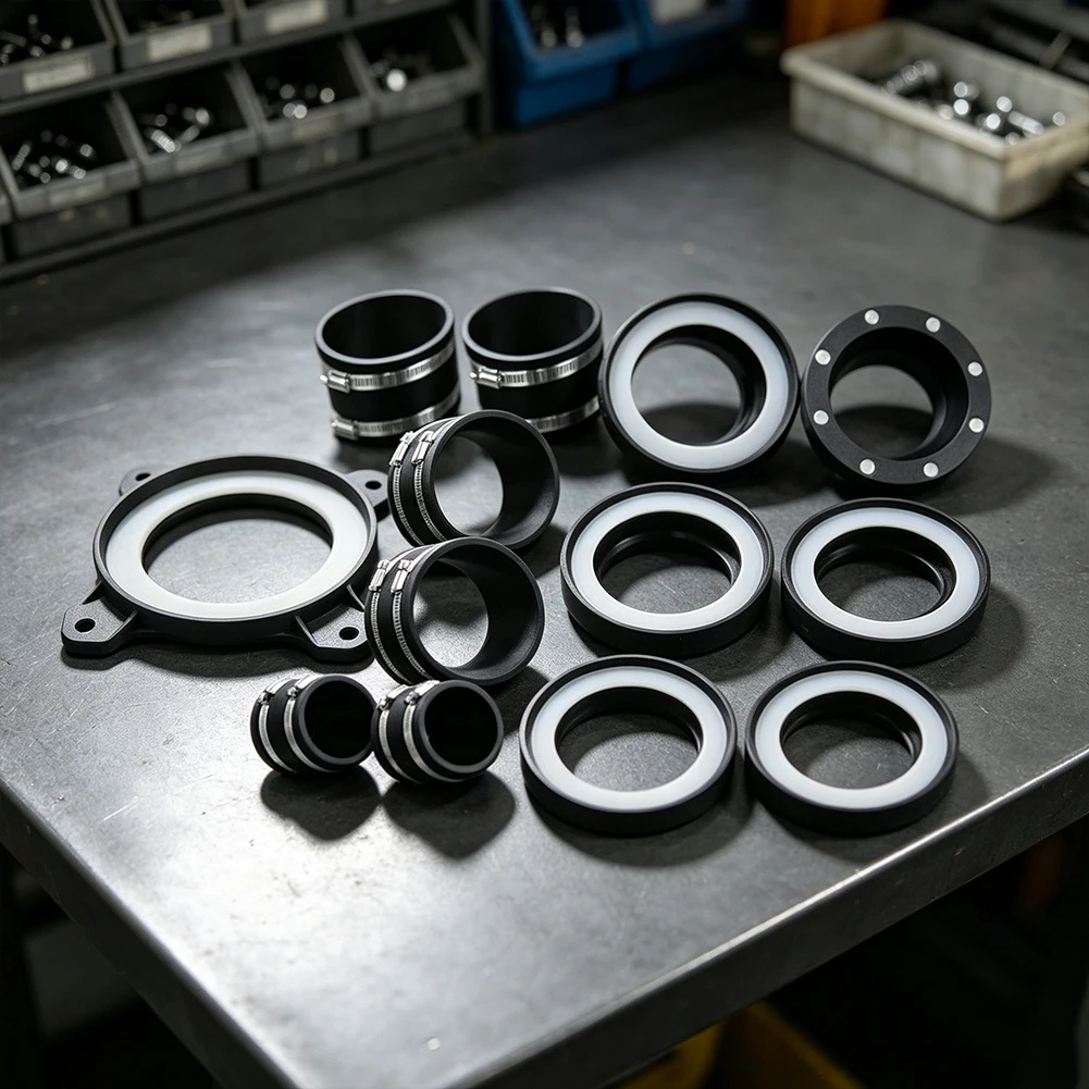 4in Quick Connector Kit for Dust Collection Systems with Magnetic Fastening and Stainless Steel Clamp for 100mm Pipes