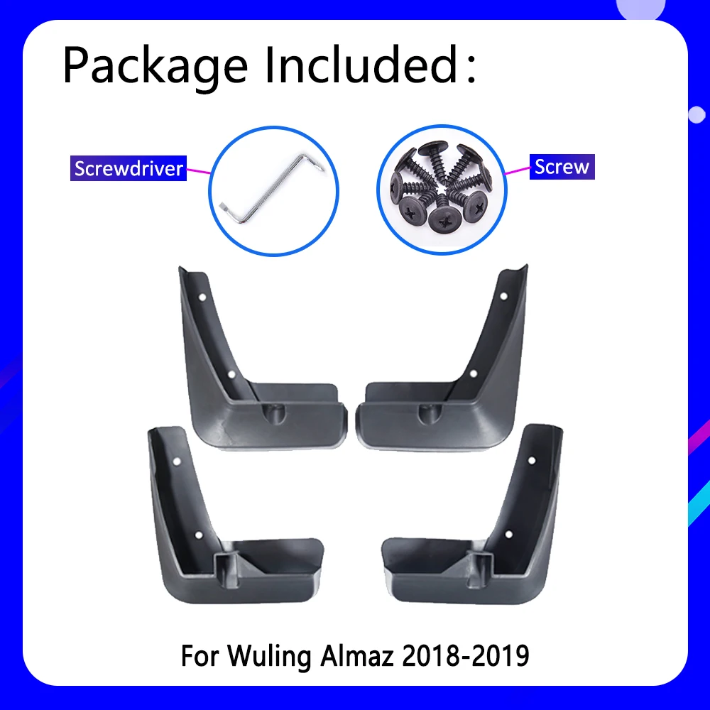 Mudguards fit for Wuling Almaz Baojun 530 Chevrolet Captiva MG Hector 2018 2019 Car Accessories Mudflap Fender Replacement Parts