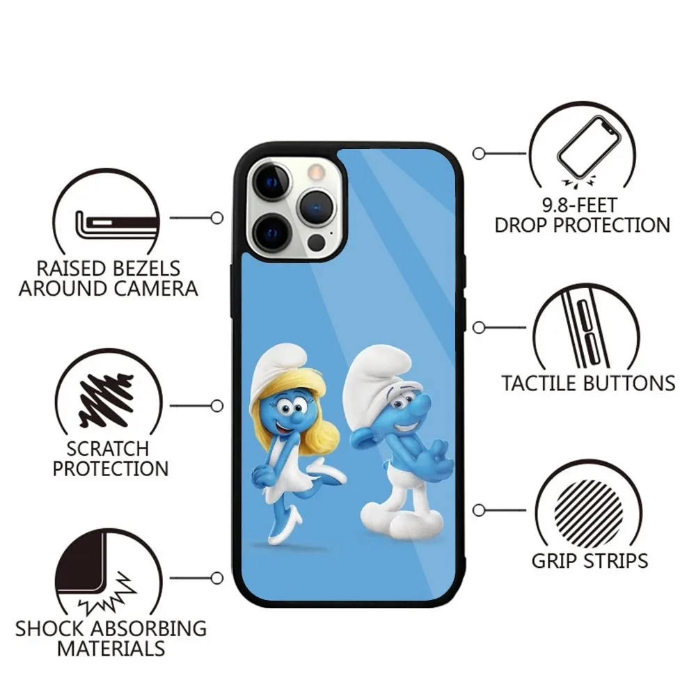 Movie The S-Smurfs Phone Case Strong Magnetic For IPhone 15,14,13,Pro,Max,Plus,11,12,Mini For Magsafe Wireless Charging