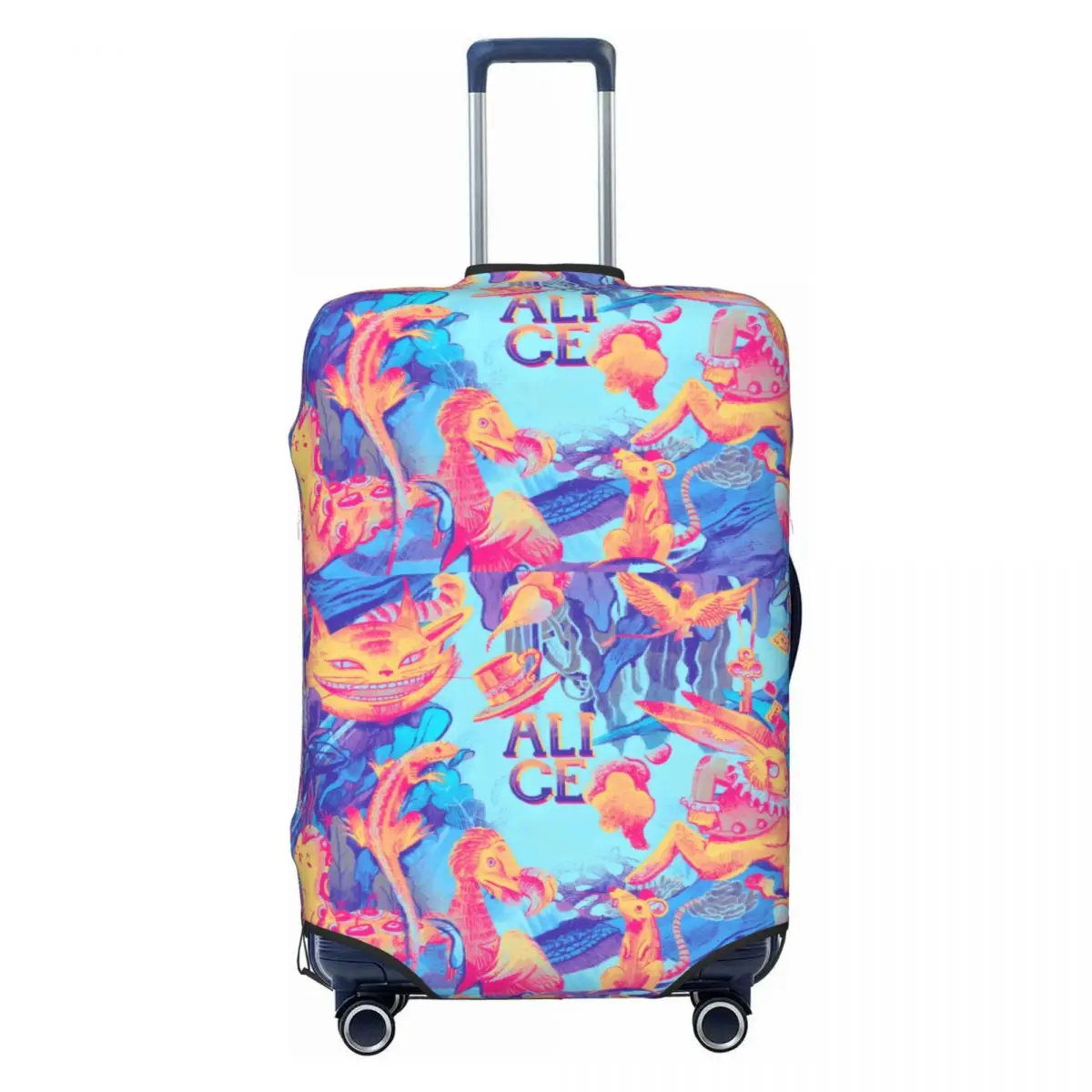 

Custom Alice In Wonderland Funny Luggage Cover Protector Fashion Film Travel Suitcase Covers for 18-32 Inch