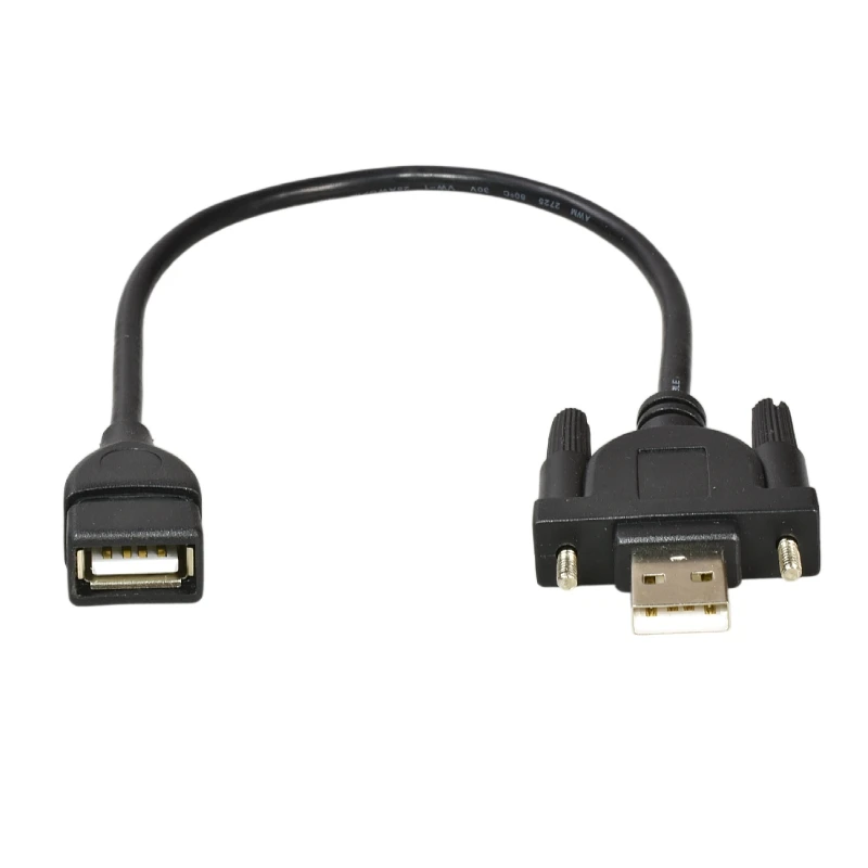 Cable de extensión USB 2 0 macho a hembra, sincronización de datos, carga súper rápida, con tornillo