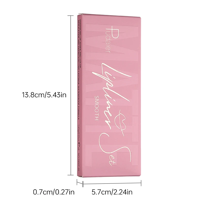 Pudaier Set di 6 matite opache per labbra: impermeabile, durevole, facile da colorare, di lunga durata, adatto a tutti i tipi di pelle: scelta perfetta