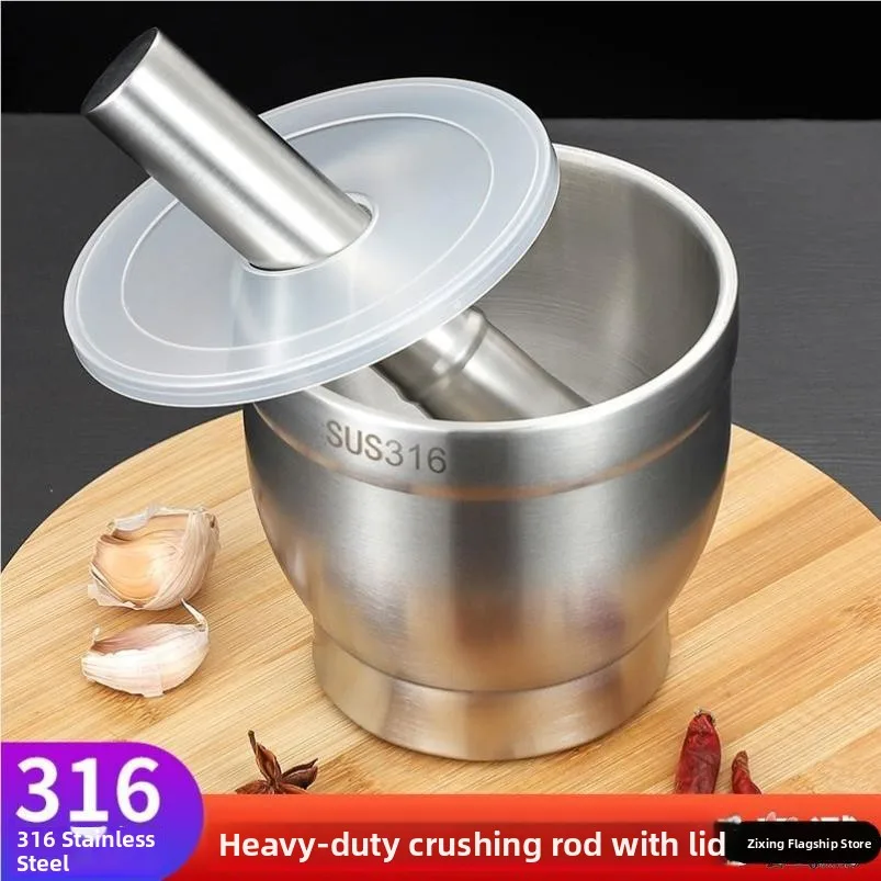 

Cast Iron Pestle And Mortar Set for inding Medicinal Herbs And Peppers Kitchen Storage Ra round ape 23cm Height Non Ins...