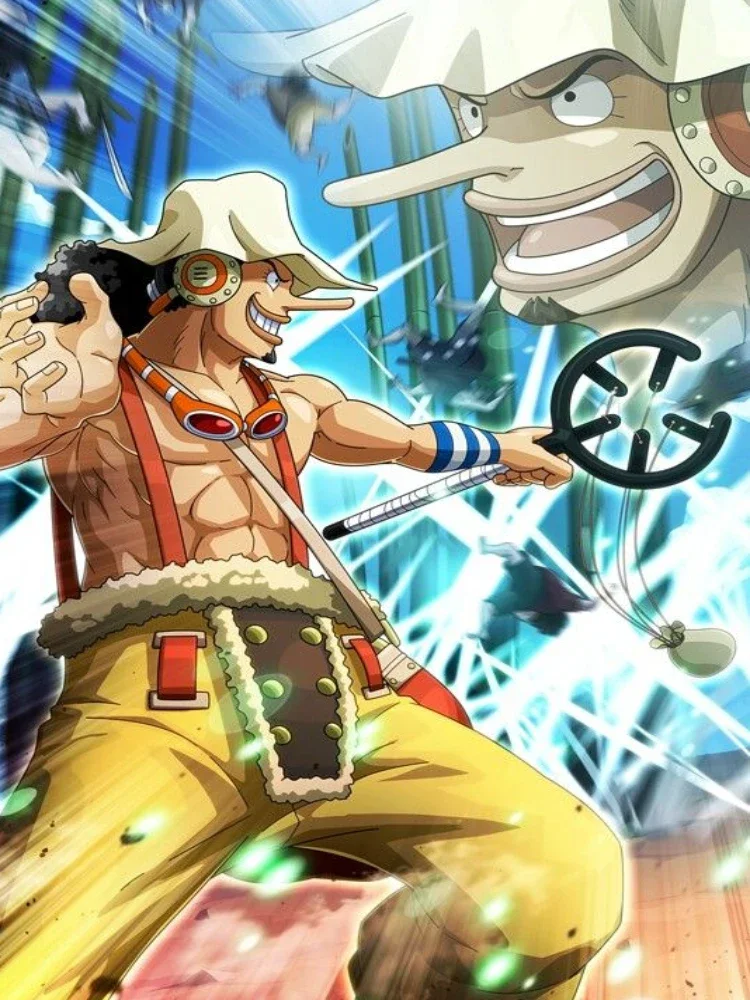 5D DIY Diamond Painting One Piece Usopp Anime Portrait Full Drill Single Panel Wall Art Home Decor Gift