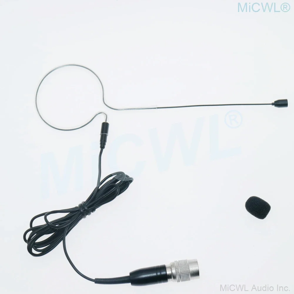 

Black Single ear Hook Headset Microphone for Audio-Technica Wireless System Hirose 4Pin Omni-Directional Microfone MiCWL SE02