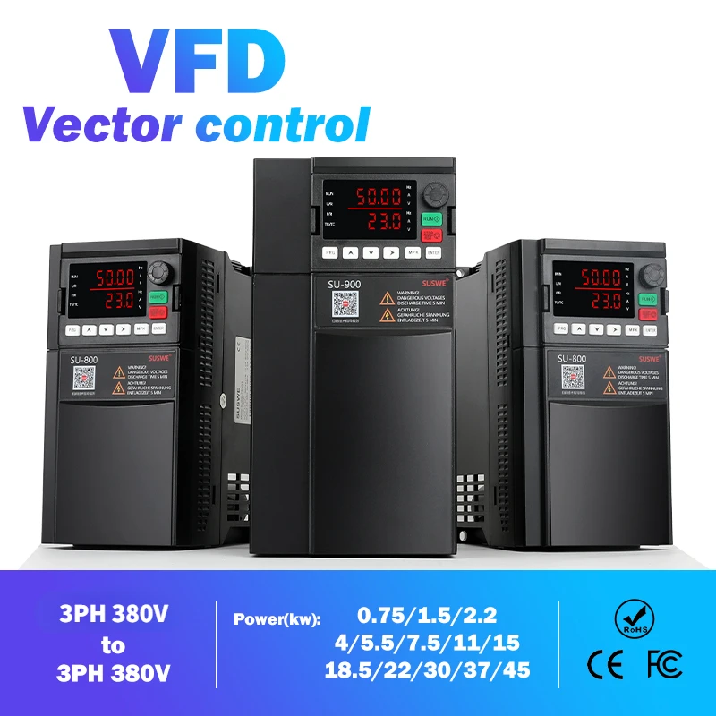 

New 3 Phase 380V To 3 Phase 380V SU900 SUSWE High Power Frequency Inverter Motor Speed Control VFD