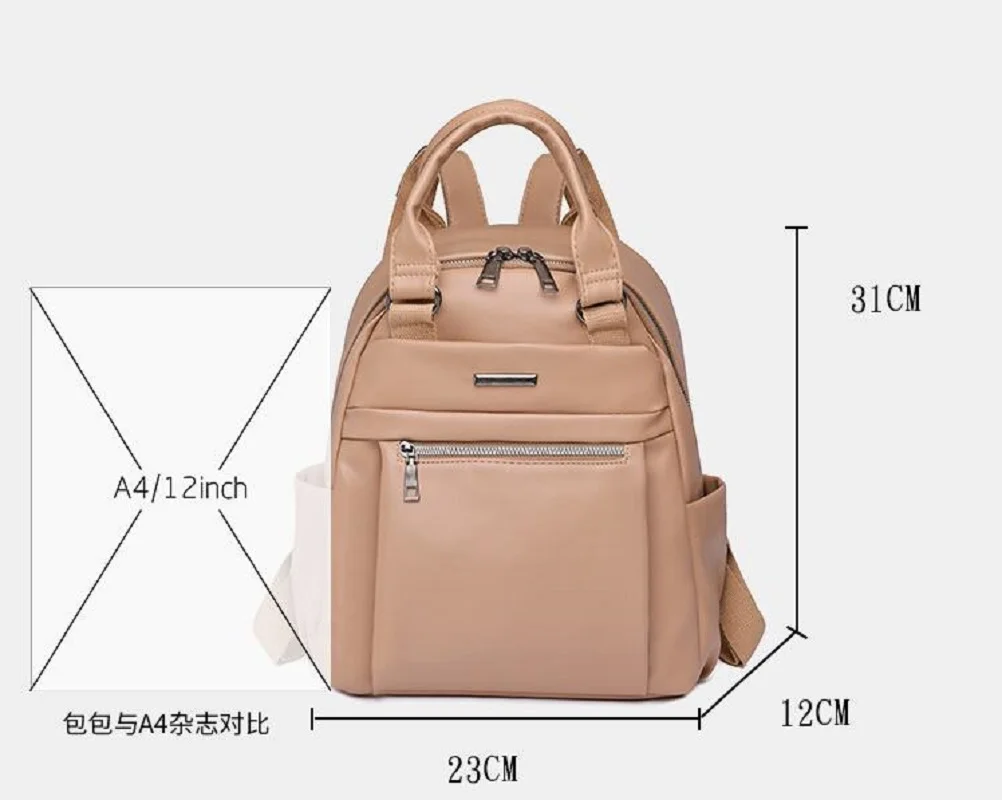 Hot Sale Women Korean Fashion Soft Leather Travel Backpack Large Capacity Shoulder Bags Ladies Casual Totes School Bag Backpacks