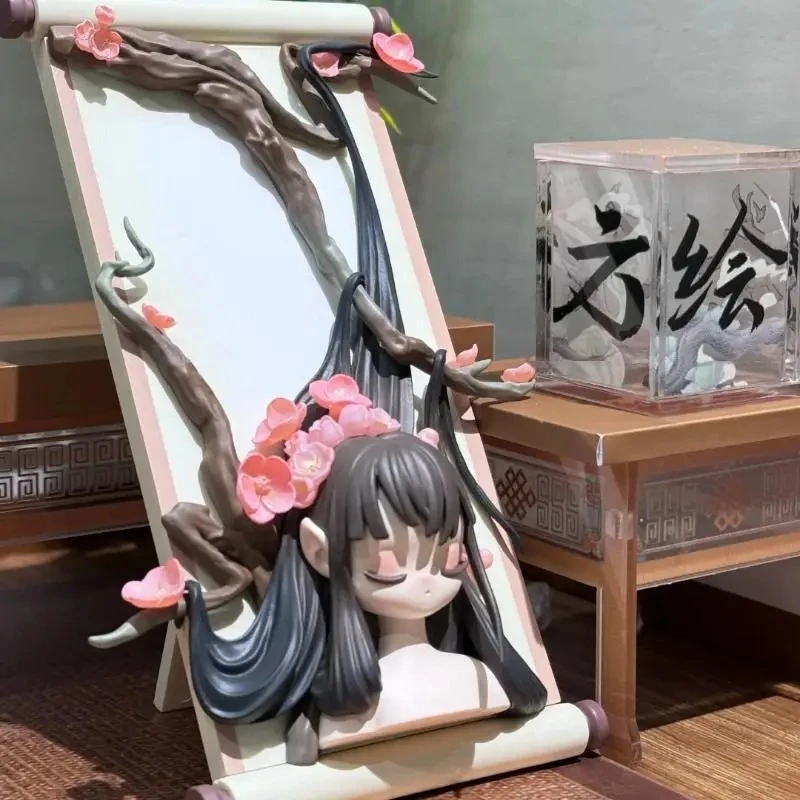 52toys Genuine Sleep Oriental Scroll Series Blind Box Cute Figure Collectible Toy Desktop Decoration Birthday Gift Mystery Box