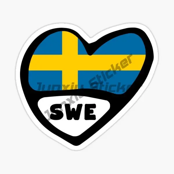 Sweden Flag Emblem Creative Stickers Car Truck Vinyl Laptop Motorcycle Wall Bicycle Door Table Helmet Off-road Decal Assecories