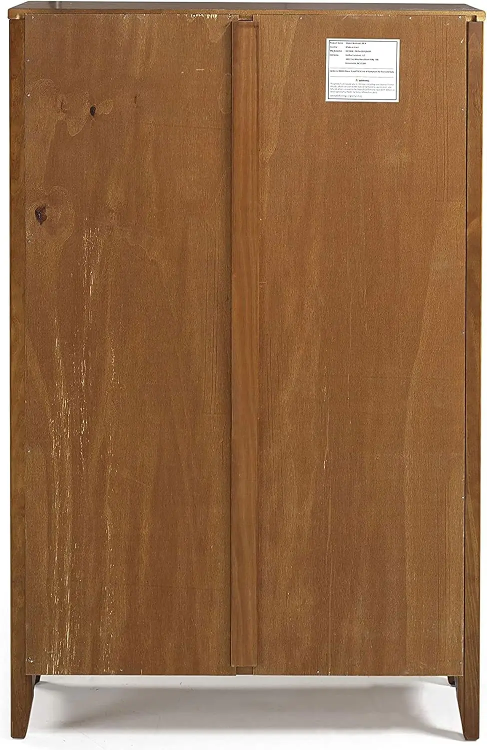 Estantería estilo coctelera para sala de estar, 4 estantes, madera maciza, 48 pulgadas de alto, ajustable, parte trasera cerrada, estantería de exhibición