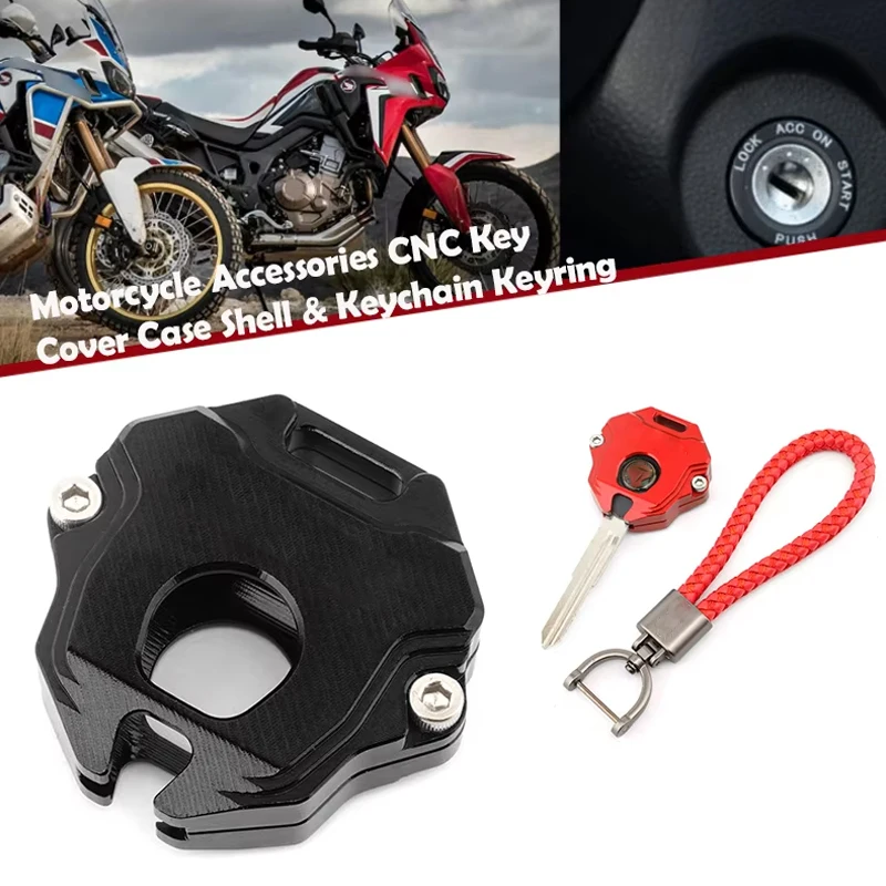 Motorcycle-Accessories-CNC-Key-Case-Cover-Shell-&-Keychain-Keyring-For-HONDA-NM-4-Integra-750-Integra750-A4-NC700-NC750-NC750D
