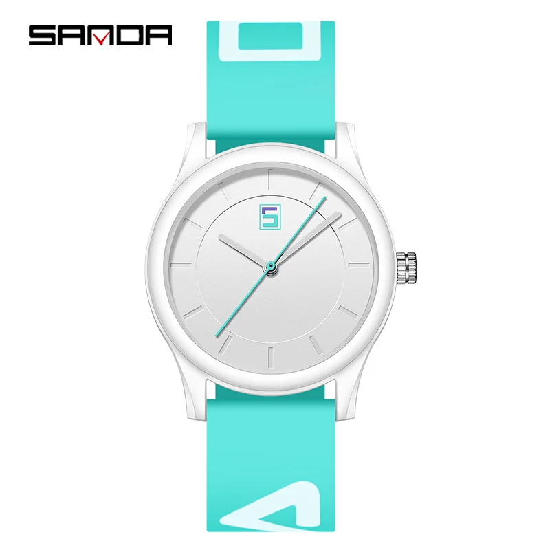 SANDA 3205 2023 unisex Design Quartz movement tape simple disassembly color matching belt leisure outdoor sports student watch