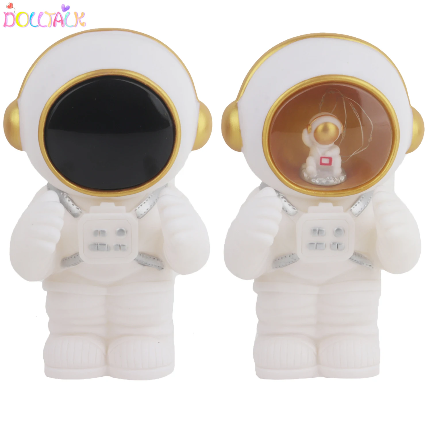 

Creative Toy Astronaut Astronaut Desktop, Bedroom Decorations,Piggy bank, Small Desk Lamp Three In One Toy Girl's Gift Pendant