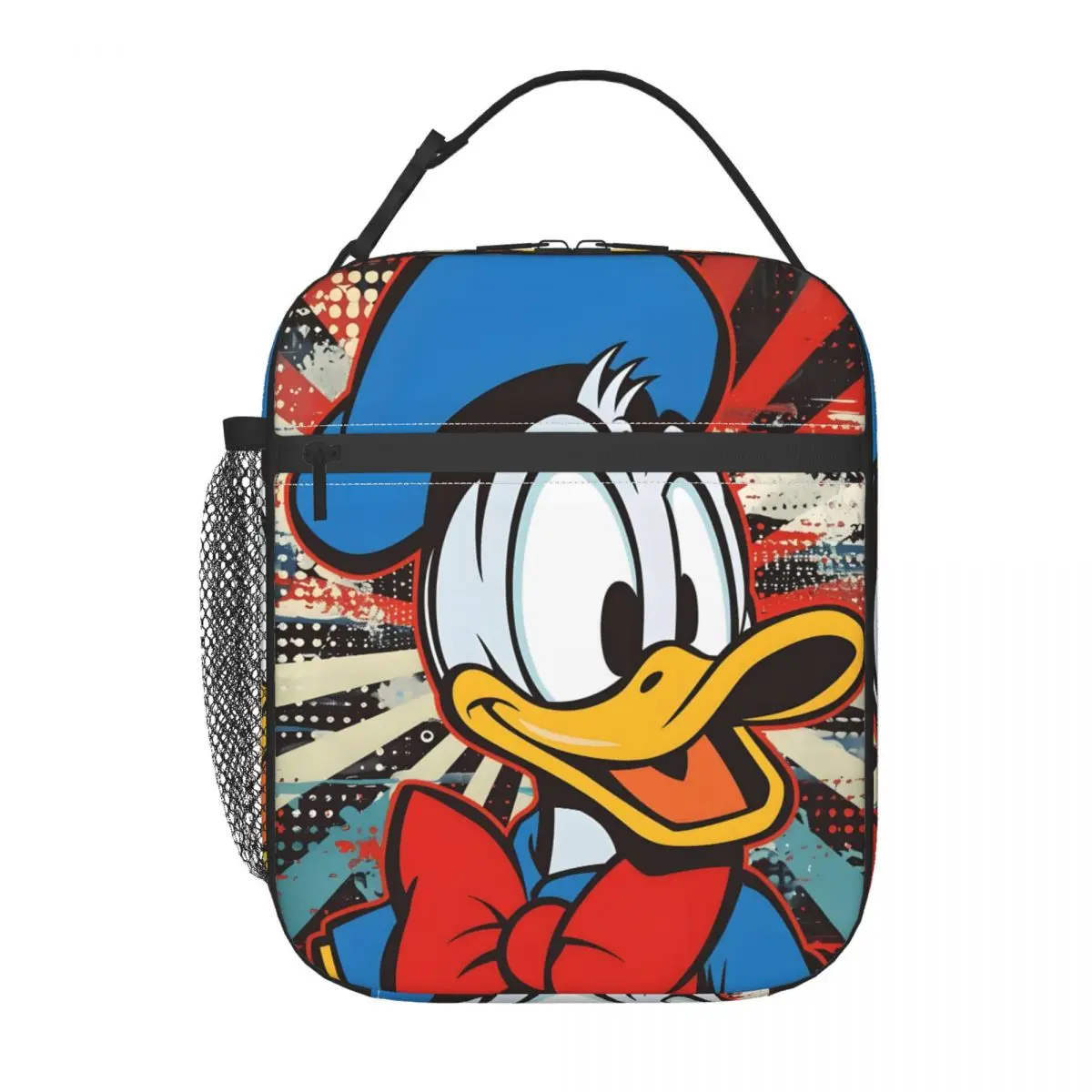 Custom Donald Duck Graffiti Design Lunch Bag Warm Cooler Anime Cartoon Insulated Lunch Box for Office