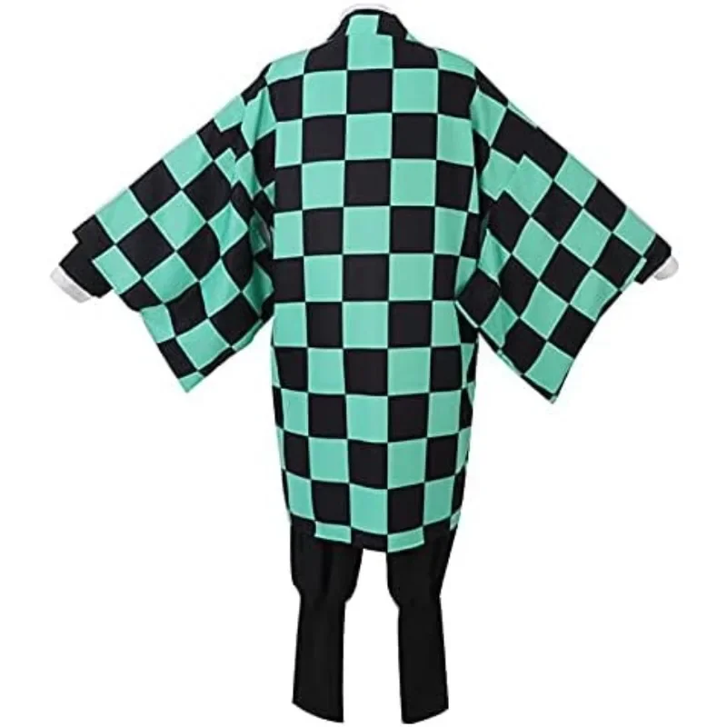 Kamado Tanjirou Costume Anime Cosplay Japanese Kimono Coat Black Top Pants Wig Full Set for Men Theme Party - Image 4
