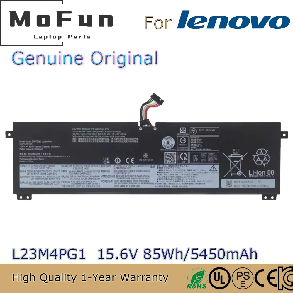 

Genuine Original L23X4PG1 L23B4PG1 L23M4PG1 15.6V 85Wh Battery for Lenovo Thinkbook 14 16 G6+ G7 G7+ AHP