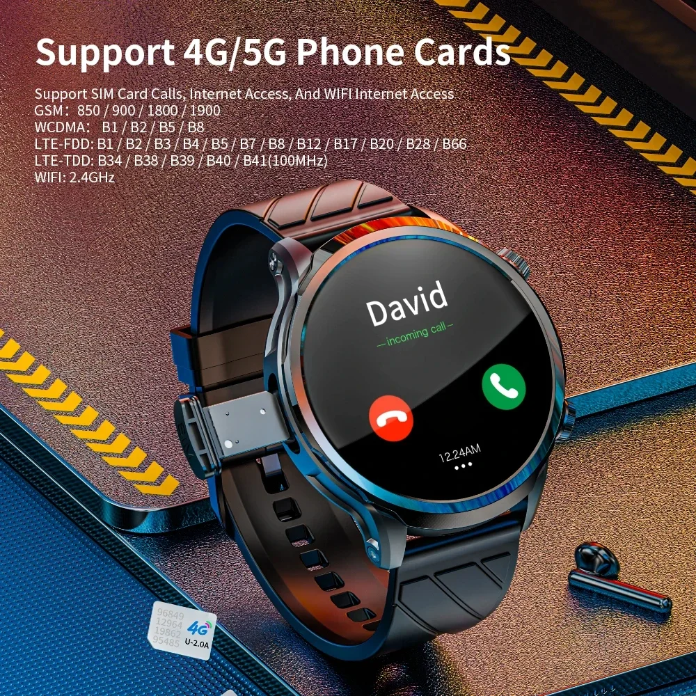 

LOKMAT модные 4G NFC умные часы для мужчин, SIM-карта GPS WIFI 1,85 "круглый IPS-экран Google Play спортивные Android SmartWatch Новое поступление