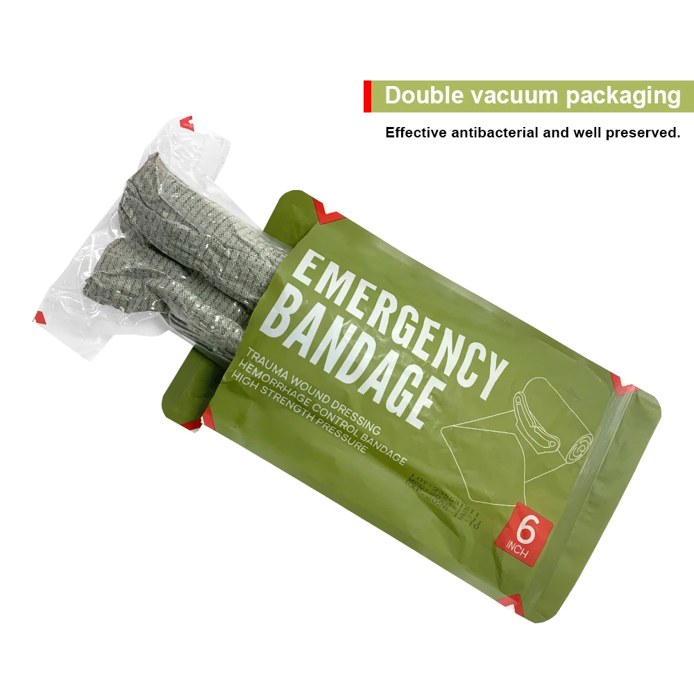 CARBOU 1/3pcs 6in Israeli Bandage Wound Dressing Emergency Bandage Combat Compression Tactical First Aid IFAK Trauma