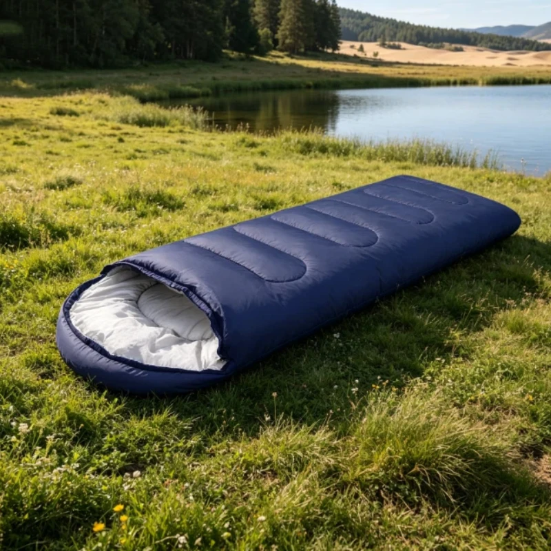 

Polyester Adult Outdoor Camping Hiking Portable Warm and Comfortable Cotton Sleeping Bag Envelope Thick Sleeping Bag