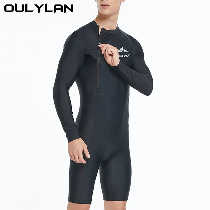 Oulylan Diving Surfing Wetsuit for Men Long Sleeved Diving Suit Swimsuit Anti-scratch Cold Proof Swimwear for Water Sport