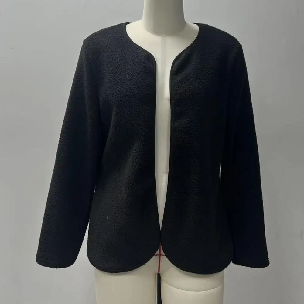 

Женское пальто из спандекса. Женская верхняя одежда на весну. Мягкий флисовый женский кардиган из шерпа. Теплая куртка с открытой передней частью на осень, повседневная одежда.