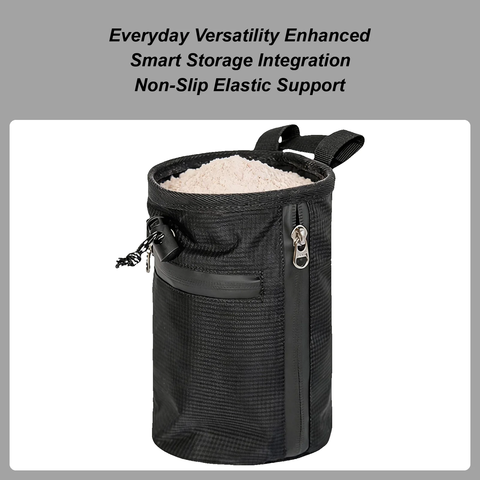 Chalk Bag with Adjustable Waist Belt Waterproof Powder Pouch for Bouldering Gymnastics Weightlifting Versatile Gym Accessory