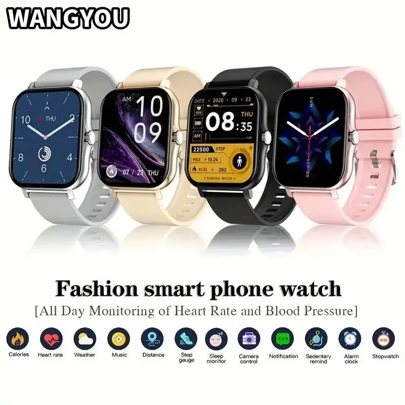 TB45 New Smart Watch Full Touch Screen HD Fitness Tracker Metal Frame Fashion Sports Watch Suitable For IOS And Android