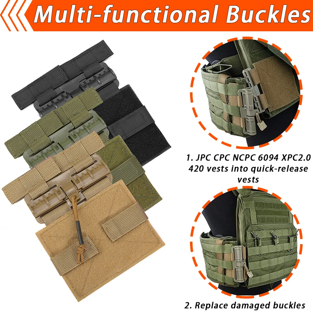 سترة تكتيكية سريعة الإصدار مشبك عدة العالمي لوحة مولي الناقل حزام جانبي الأشرطة ل JPC CPC NCP XPC 6094 420 سترة #2