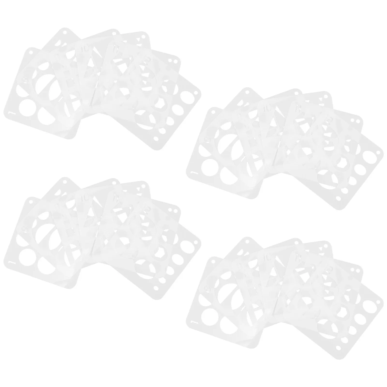 24Pcs Geometry Stencil Plastic Drawing Templates for School DIY Craft Drawing Tool Accurate Shape Tracing