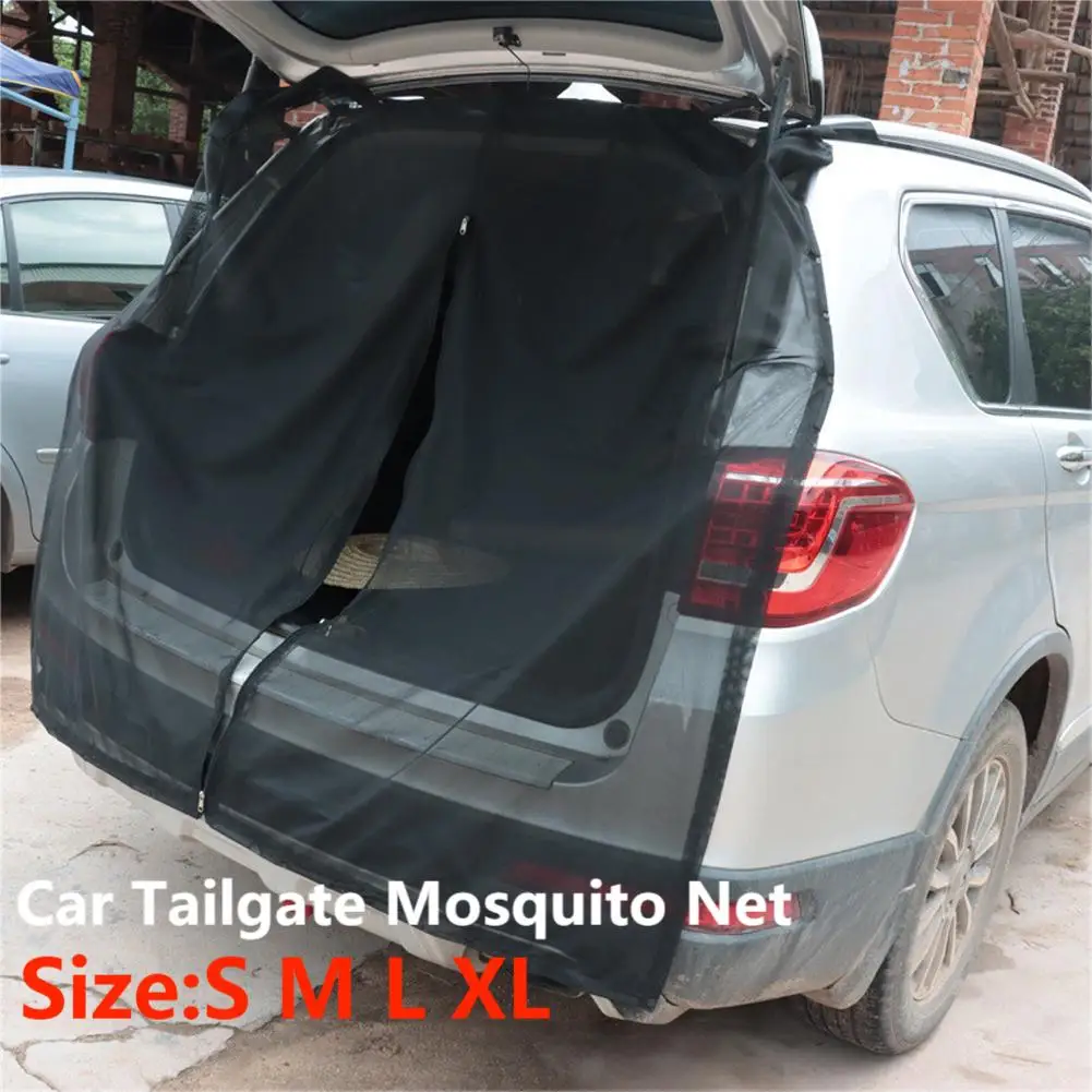 

Car Tailgate Mosquito Net Magnetic Curtains Car Sunshade Screen Net Trunk Ventilation Mesh For SUV MPV Self-Drive Mosquito-proof