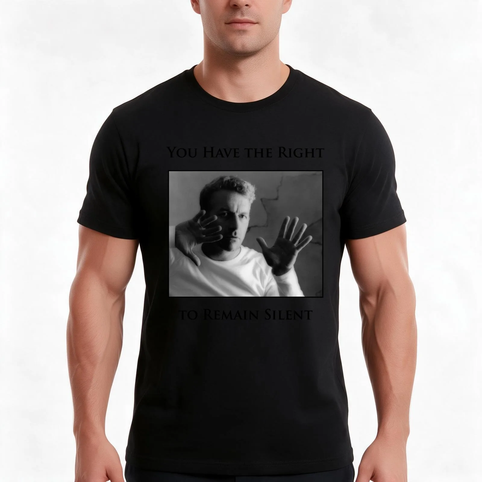 You Have the Right to Remain Silent T-Shirt, Summer Casual Cotton Tee, Oversized Streetwear Tops, Vintage Graphic Print
