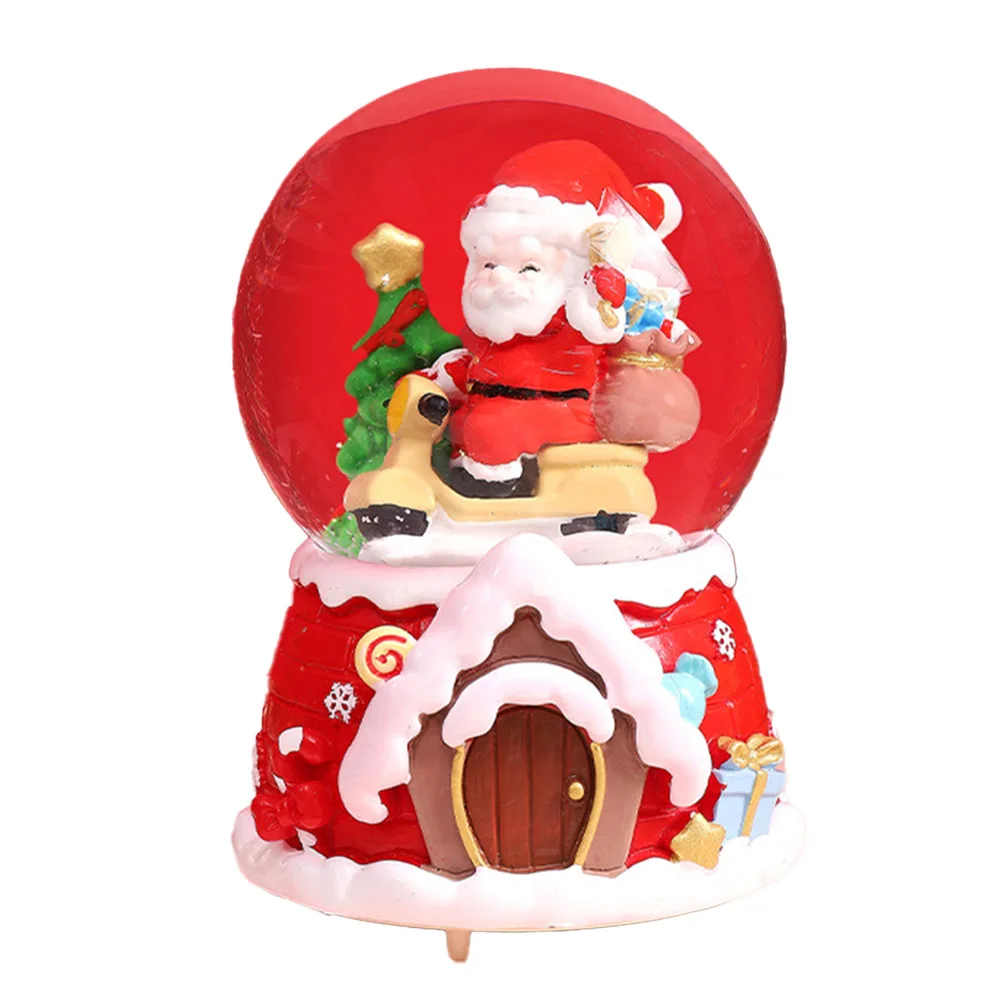 Enchanting Christmas Glowing Snow Globe Ornament – Perfect Holiday Decor Santa Claus Glowing Ball Christmas Gifts