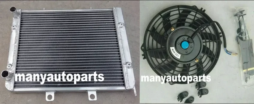 Radiador y ventilador de aluminio para Polaris RZR 800 570 RZR570 RZR570S RZR800 RZR800S EFI LE EPS 2007-2017 KIT 08 09 10 13 15 16 17