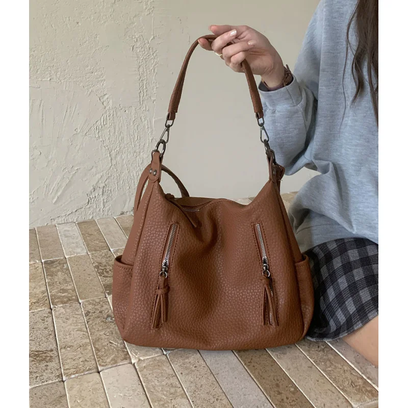 

Женская сумка через плечо для работы и повседневной носки, простая, универсальная, модная, в стиле ретро, сумка-кроссбоди, сумка на плечо.