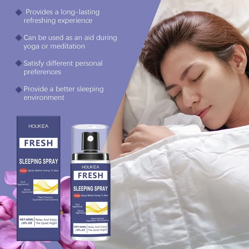 Refreshing Sleep Spray Insomnia Treatment Relieve Anxious Soothe Neurasthenia Fatigue Relax Nourishing Body Sleep Herbal Care