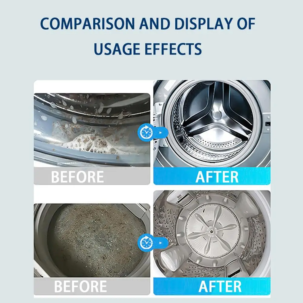 6Pcs Washing Machine Cleaner Effervescent Tablets Deep Cleaning Washer Machine Remove Dirt Detergent Bathroom Cleaner