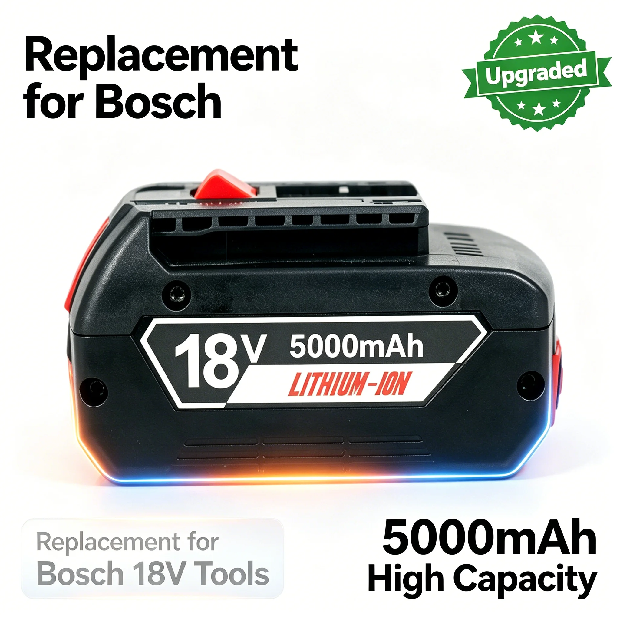 

For bosch 18v battery bat025 5000mah replacement for Bosch GTB,GDS,GOP,GEX,GBH,GWS,GSR,GKS 18v Tools battery