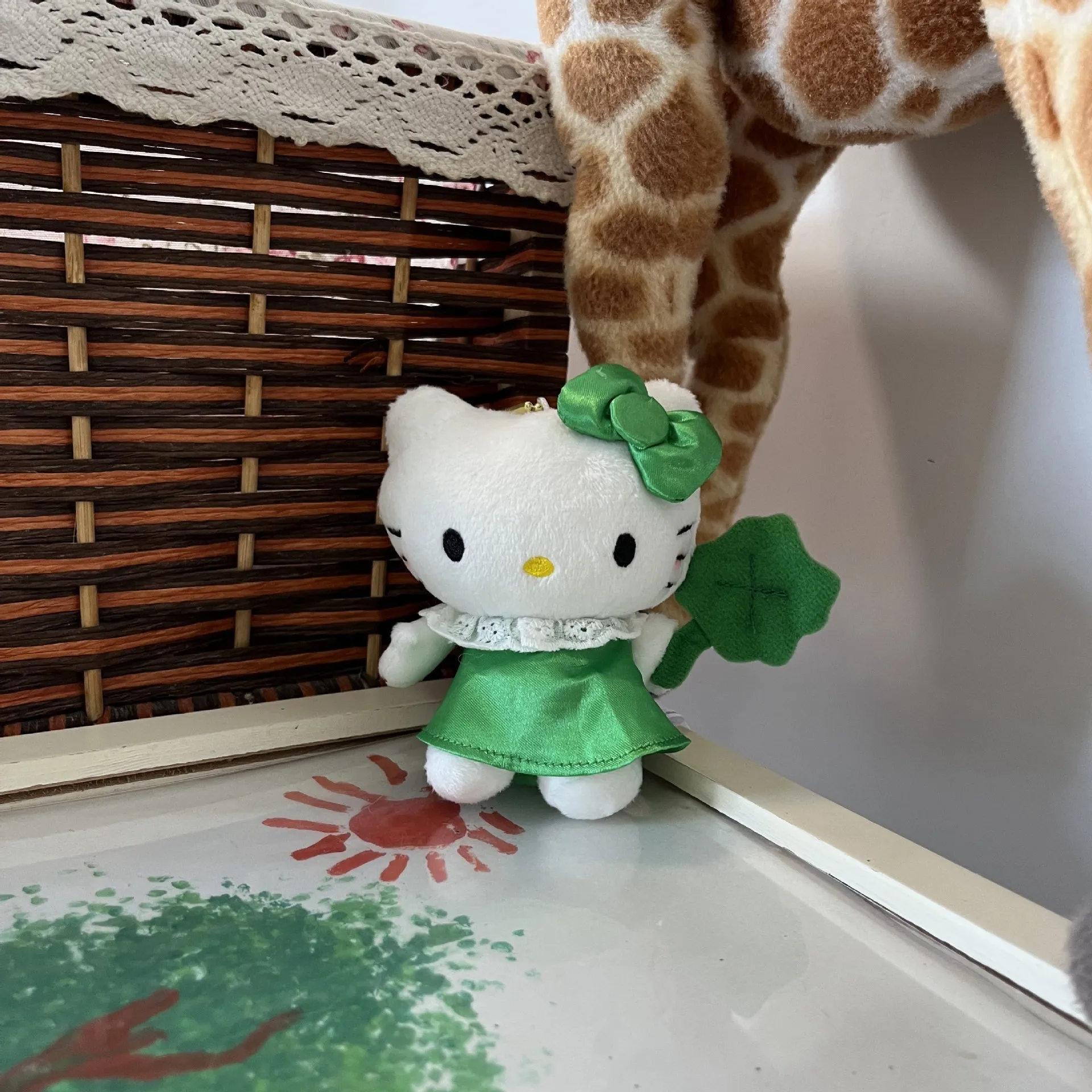 Hello Kitty Leuke Cartoon Zwarte Huid Lucky Cat Pluche Knuffels Rugzak Hanger Meisje Jongen Verjaardag Creatief Cadeau