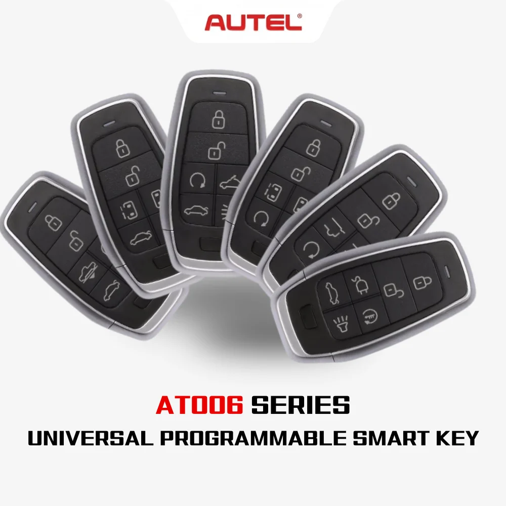 Autel IKEY STANDARD AT006 – 6 Button Universal Smart Key Remote Compatible with Autel Programming Device