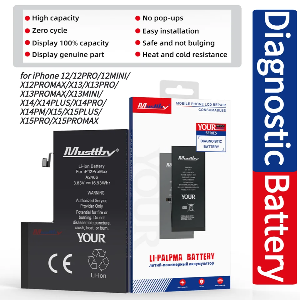 BRESUN iPhone 12-15 Pro Max Battery 4850mAh