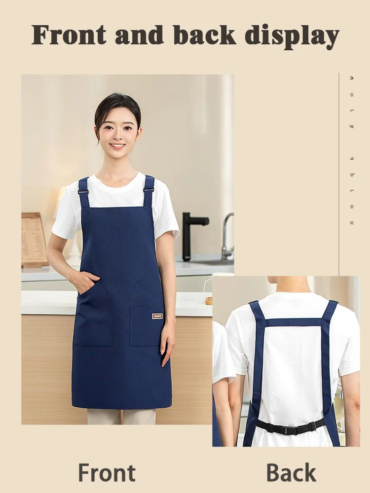 Professional Waterproof Server Apron Full Coverage Sleeveless Vest for Hot Pot Dining Coffee & Milk Tea Shop and Retail Use