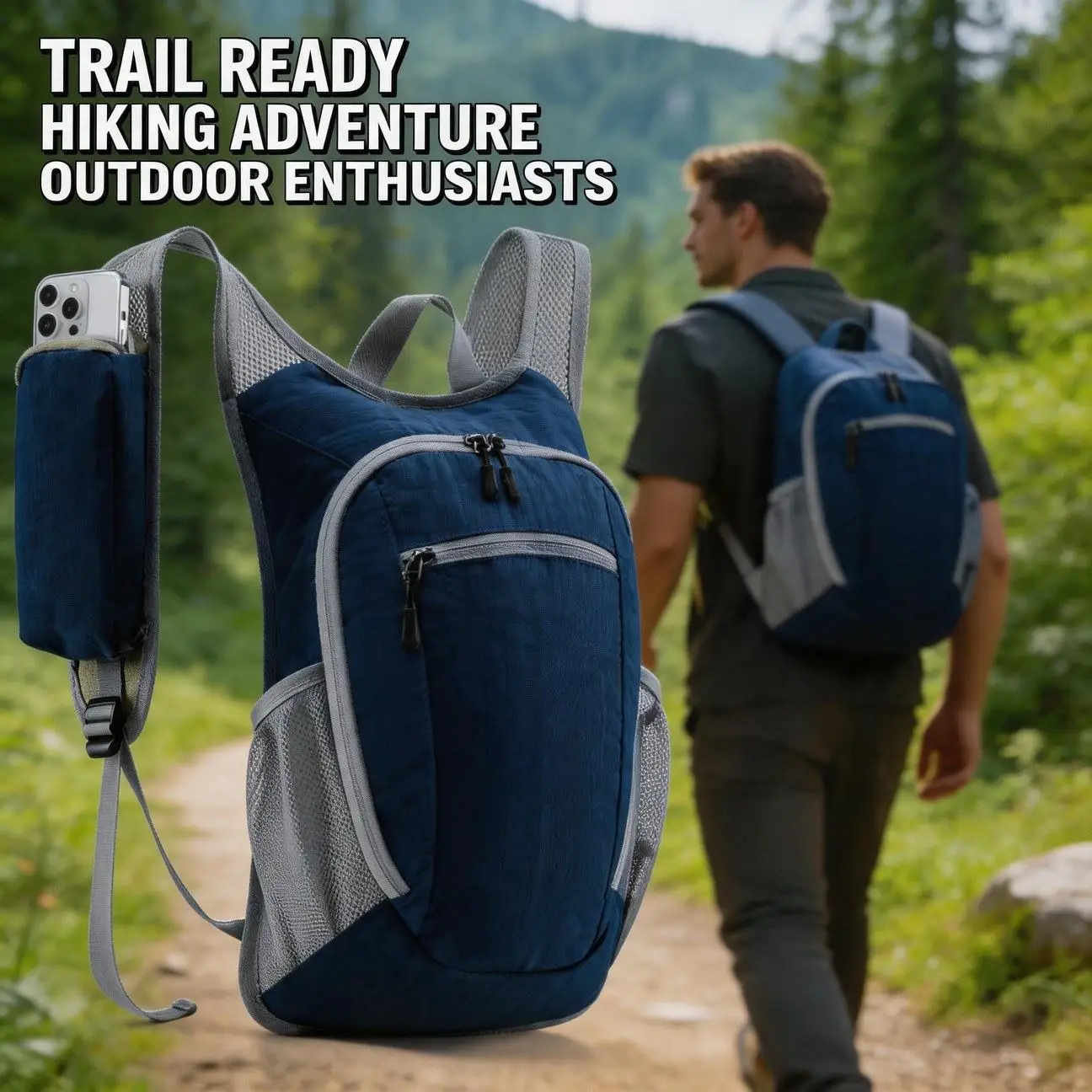 Hot Sale Small Capacity One Day Lightweight Hiking Travel Backpack Foldable Storage With Storage Bag for Gym and Sport