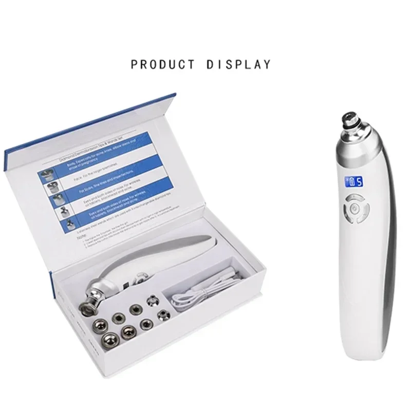 Portable Diamond Microdermabrasion Machine For Blackhead Removal Acne Clearning Skin Rejuvenation Home Facial SPA Tool