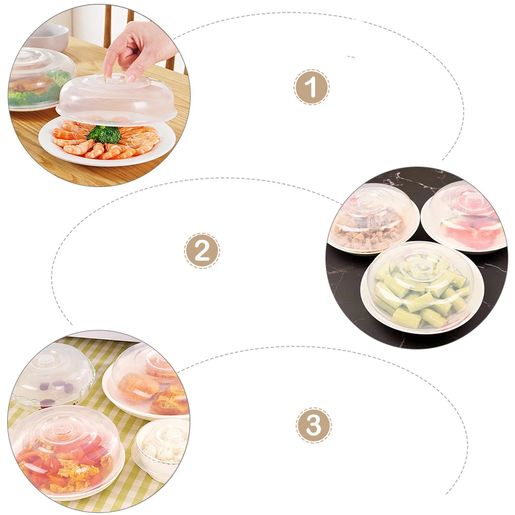 

4pcs Food Cover Premium Plastic Fresh-Keeping Cover For Kitchen Bbq Picnic Burgers Fruits Vegetables Foldable Household Food