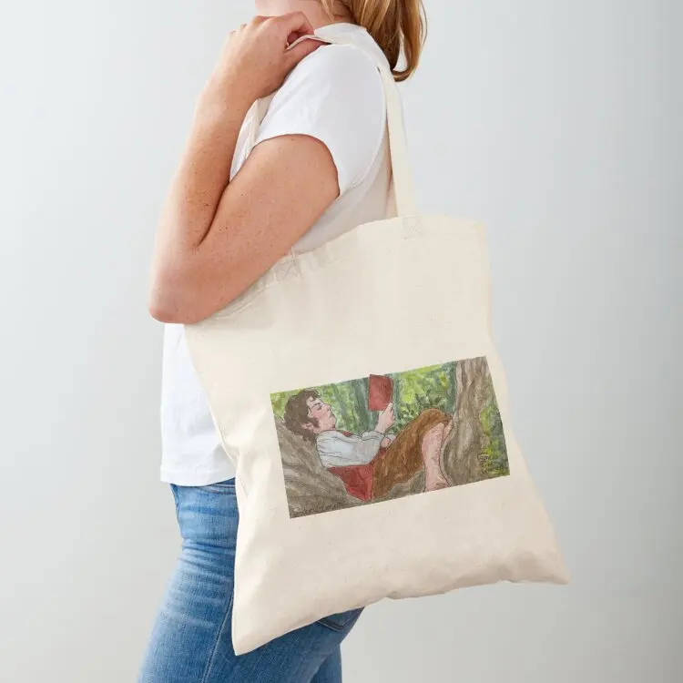 

Frodo Reading - Watercolor Tote Bag canvas tote bags university shopper bag tote bag Women's bags